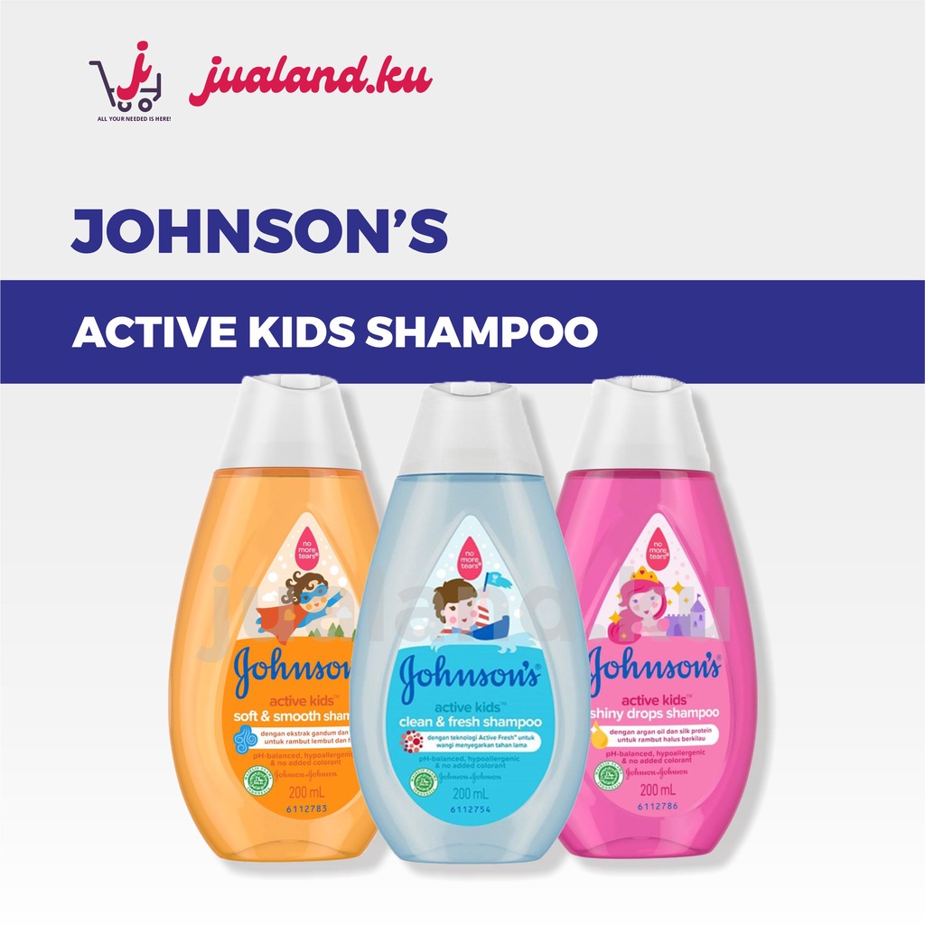 Johnson's Active Kids Shiny Drops/ Clean &amp; Fresh/ Soft &amp; Smooth Shampoo 200 mL