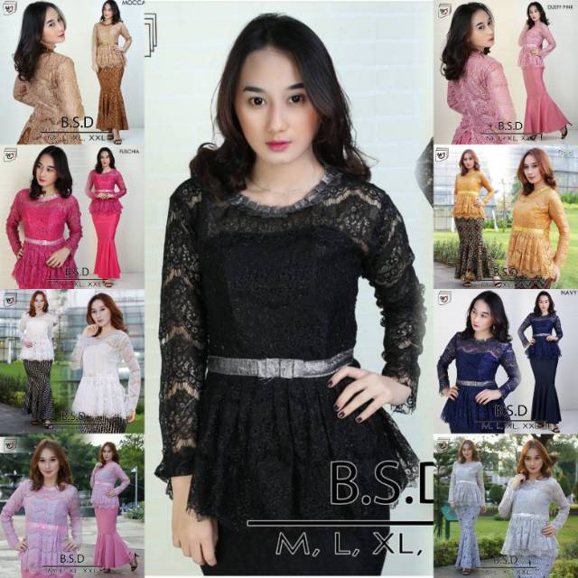 Set kebaya modern bsd w1 / kebaya wisuda / kebaya perpisahan / kebaya muslim