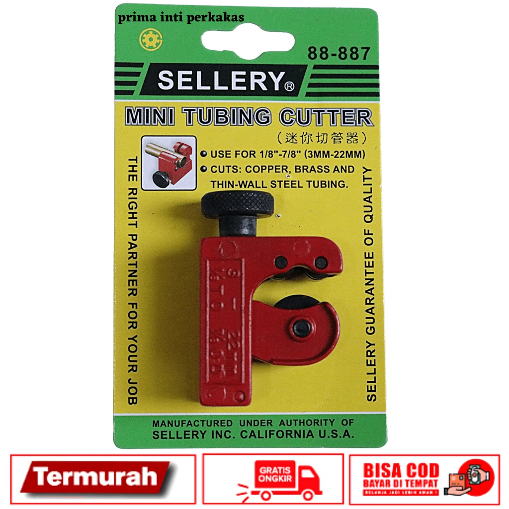 

Sellery Mini Tube Cutter / Tubing Cutter 88-887 / Potong Pipa (3-22mm)