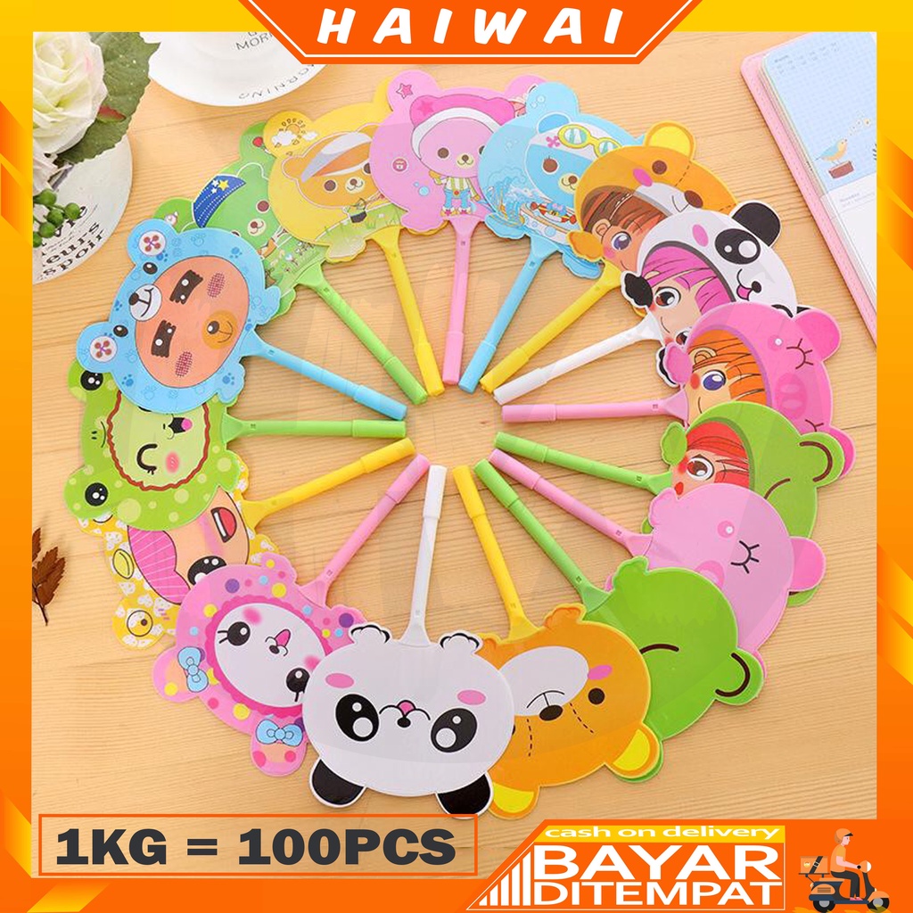 

HaiWai COD (2) Pena Kipas Lucu Animal dan Buah / Pulpen Kipas Karakter BTS Alat Tulis Sekolah Pulpen Anak Import U09