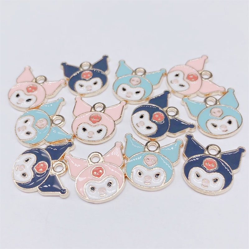 4pcs Liontin Enamel Charms Bahan Alloy Handmade Untuk Membuat Perhiasan