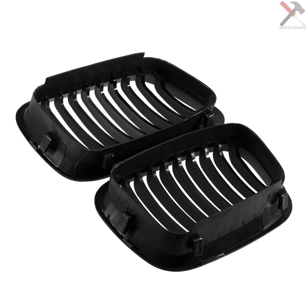 2Pcs Grill Depan Warna Hitam Matte Untuk BMW E46 3 Series 4 Pintu 1998-2001