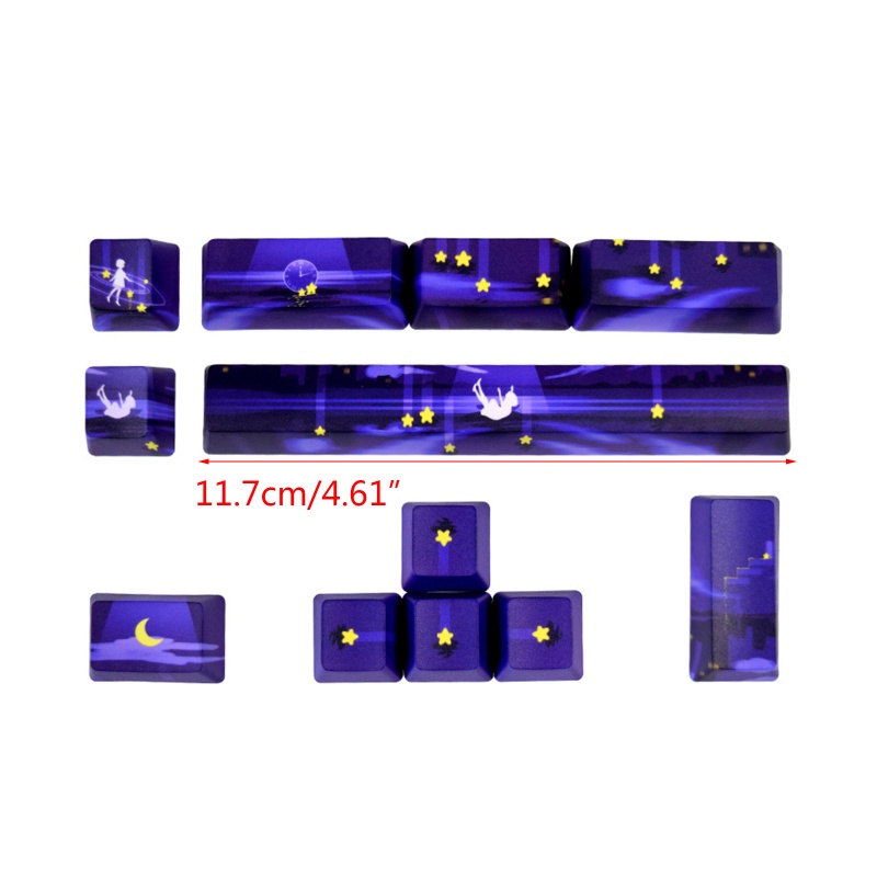 Btsg 12PCS Star Keycaps OEM Profil Untuk Cherry MX Switch SPACE ENTER ESC Keys Set