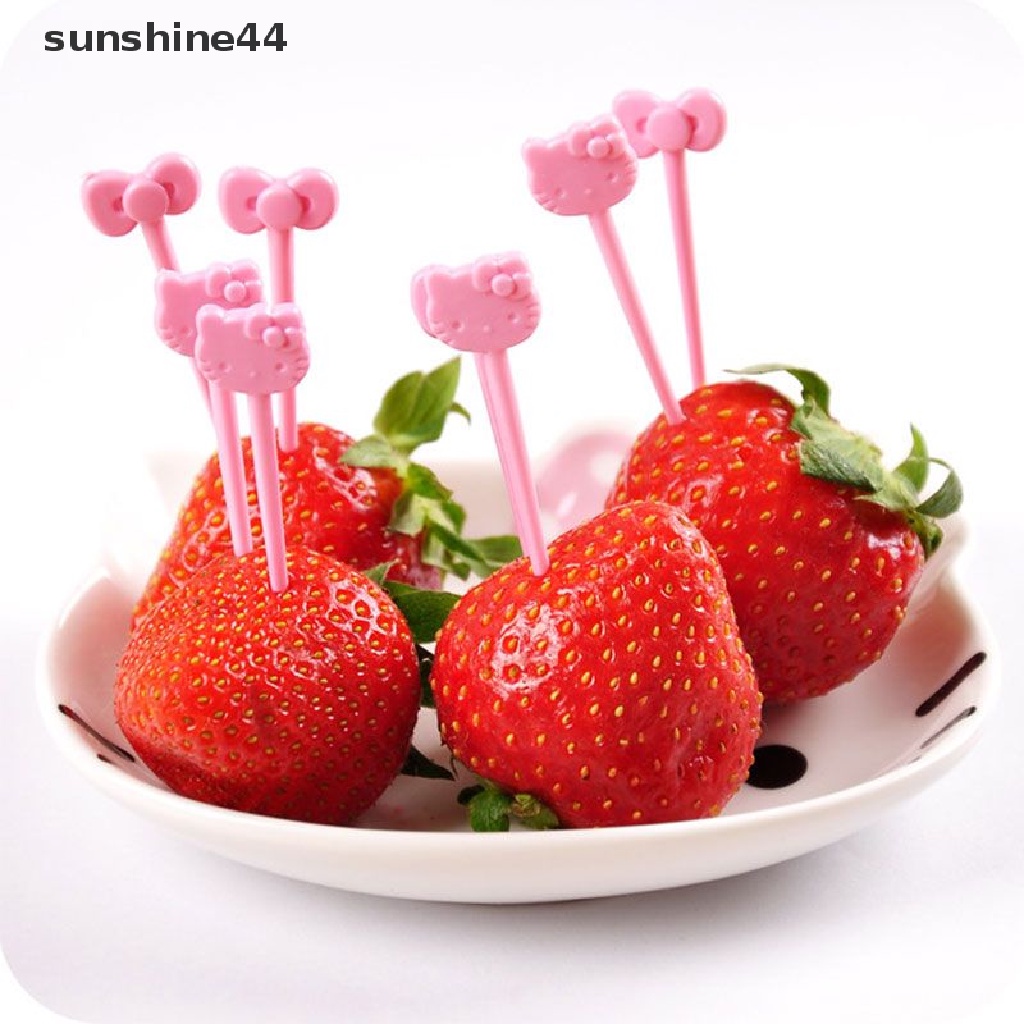 Sunshine Tusuk Gigi Buah / Snack / Dessert Desain Kartun Lucu Untuk Anak