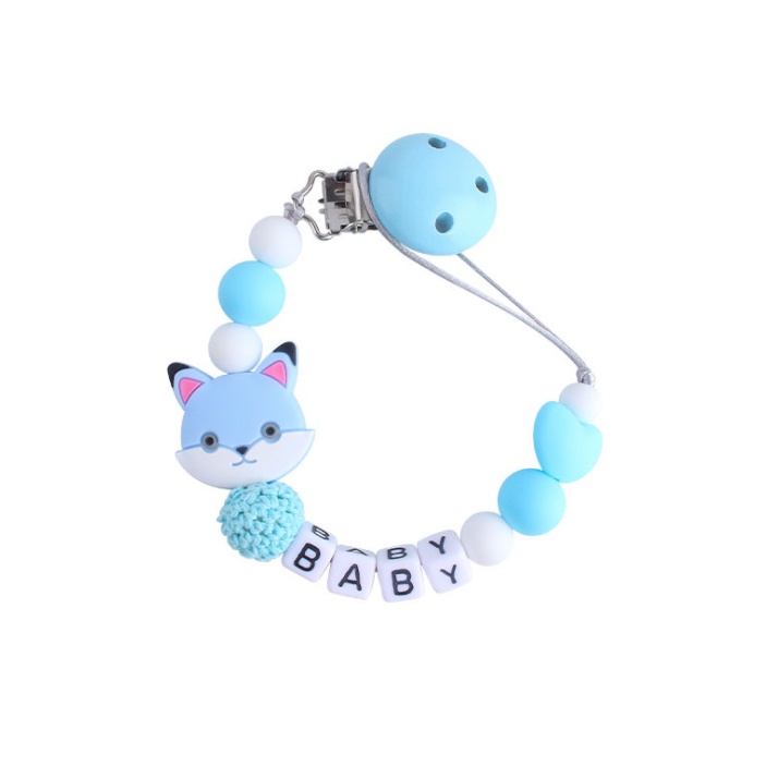 PC 6 | PACIFIER CLIP | TALI EMPENG DAN TEETHER BISA CUSTOM NAMA | TEETHER TALI DOT EMPENG CHAIN GANTUNGAN BAHAN SILIKON AMAN BPA FREE | RUZAIN MALL