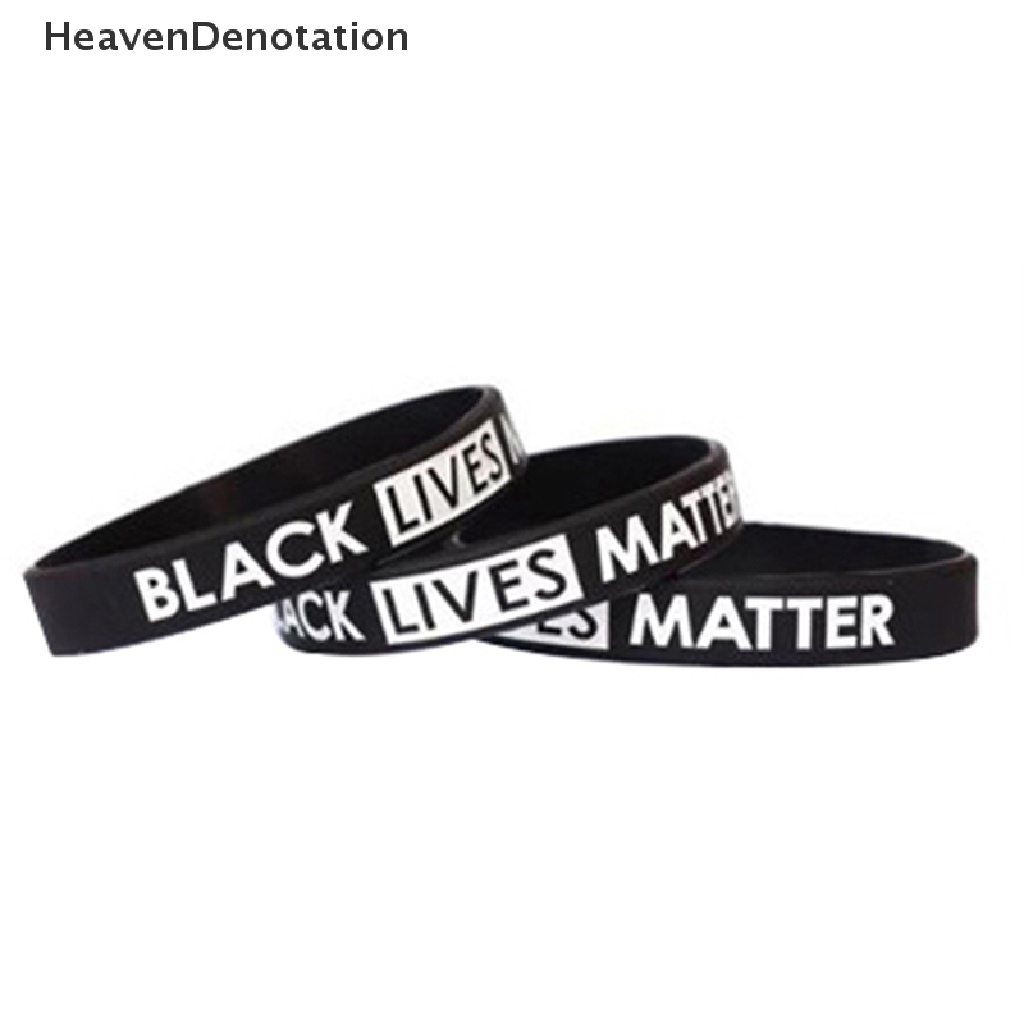 Gelang Bahan Karet Silikon Warna Hitam Tulisan I Can 't Breathe