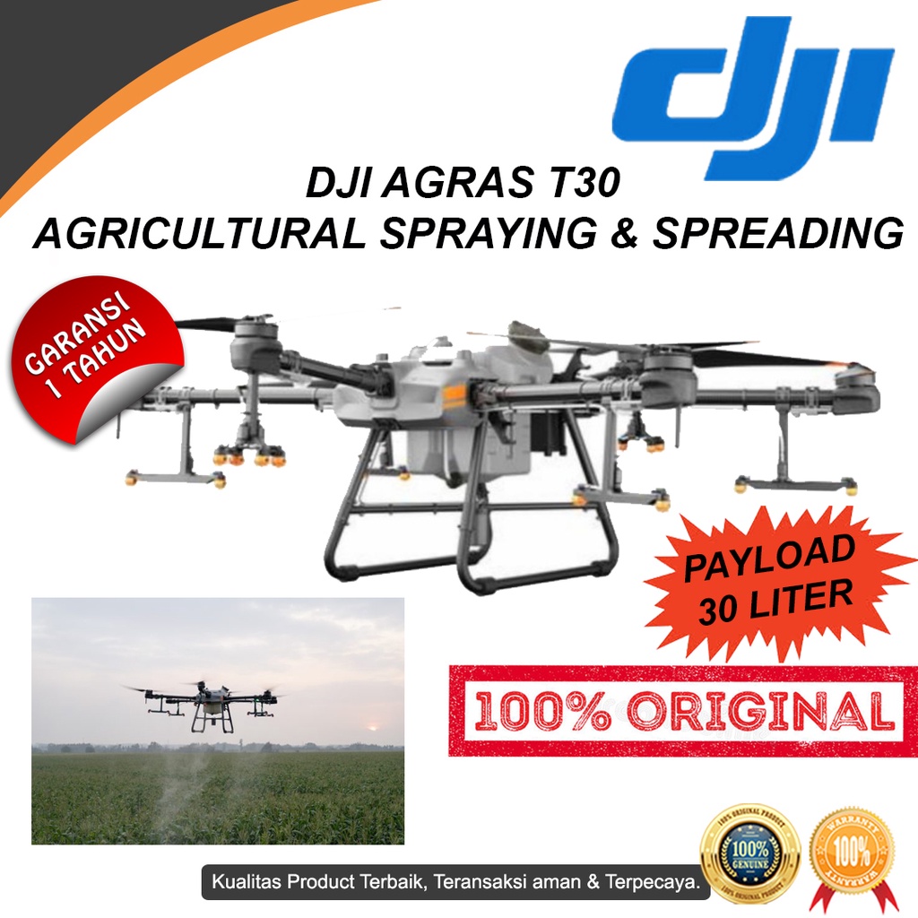 DJI AGRAS T30 - AGRICULTURAL SPRAYING SPREADING DRONE PERTANIAN T 30