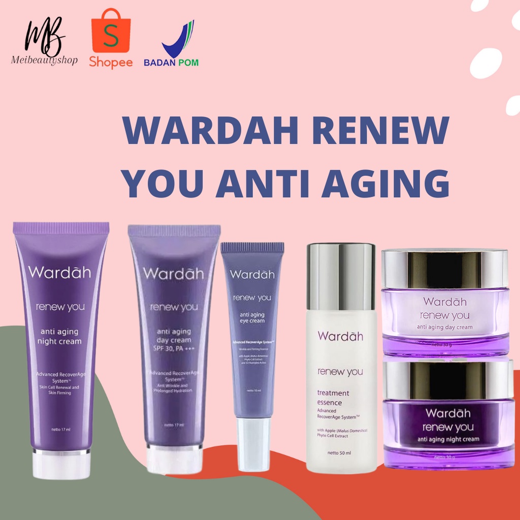 WARDAH RENEW YOU ANTI AGING Day Cream SPF 30 | Eye Cream | Facial Wash | Hydrafirm Sleeping Mask | Intensive Serum | Night Cream