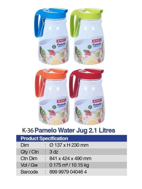 TEMPAT AIR / PITCHER LION STAR PAMELO WATER JUG 2,1 LITER TERMURAH