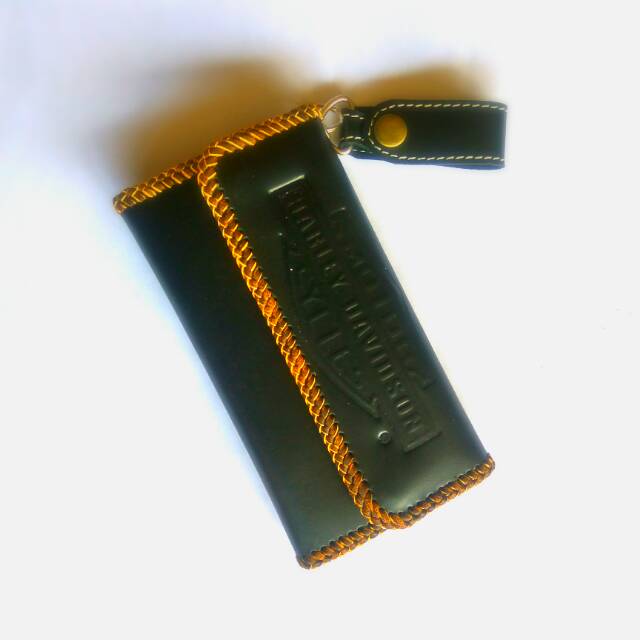 Dompet Panjang Lipat Pria Motor Bikers Harley Davidson Kulit Asli