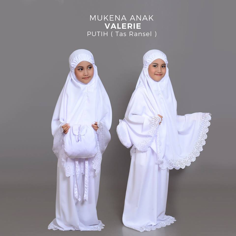 Mukena Anak Baby Silk Valerie ( Tas Ransel )