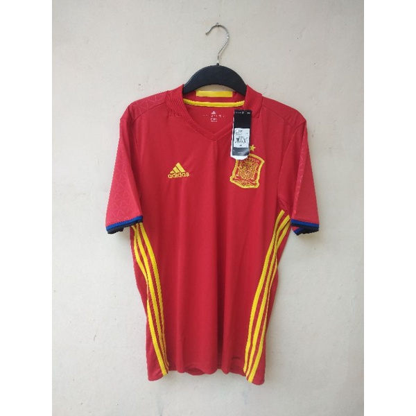 Jersey Baju Bola Spanyol Spain Home Euro 2016 Original Adidas BNWT Baru