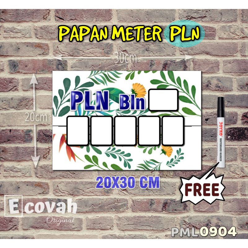 

Ecovah Papan Meter Listrik PLN PAM motif Unik - Lukis 04