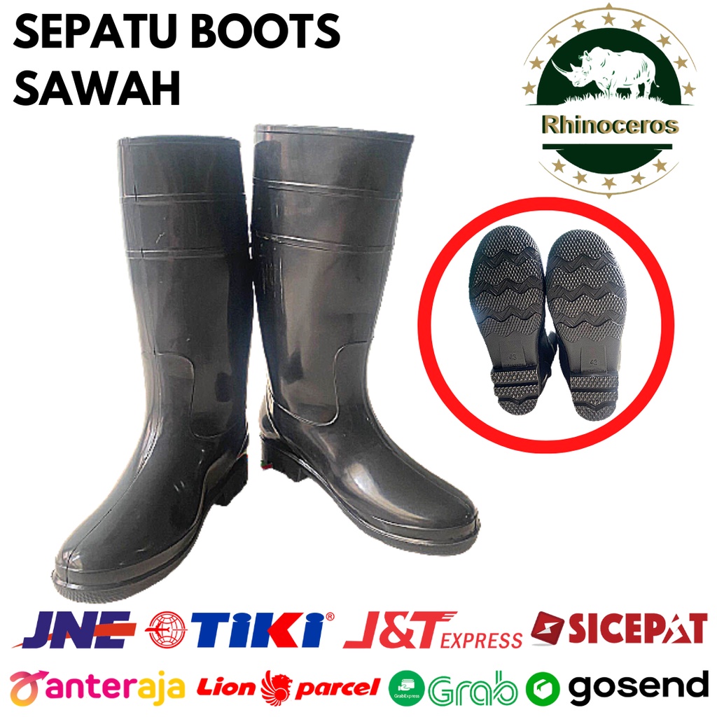 Sepatu Boots Karet Sepatu Sawah Petani Pendek Elastis