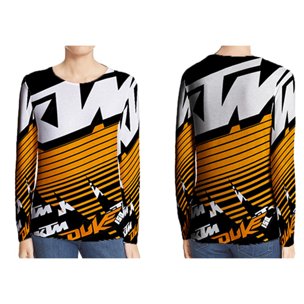 Kaos Tangan Panjang KTM Duke Tshirt Unisex Bahan Polyester Jersey