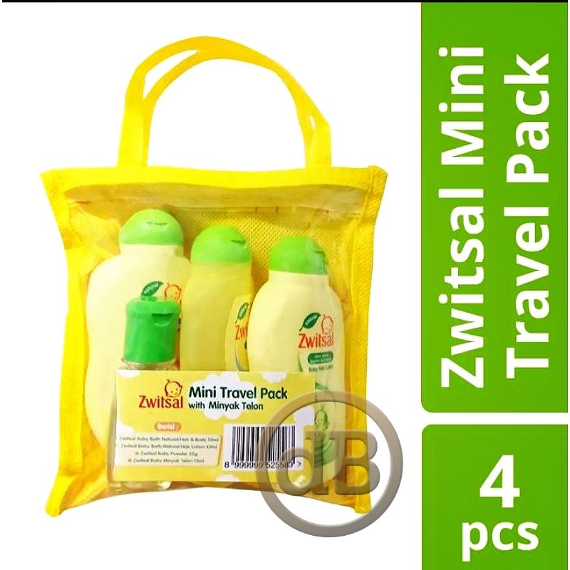 Zwitsal Baby Mini Travel Pack 4 in 1 Murah Harga Grosir Perlengkapan Mandi Bayi Zwitsal