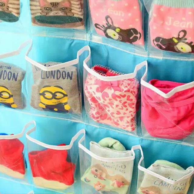 Pouch Hanging Organizer Serbaguna / Rak Celana Dalam Gantung Underwear Organizer / TS-68