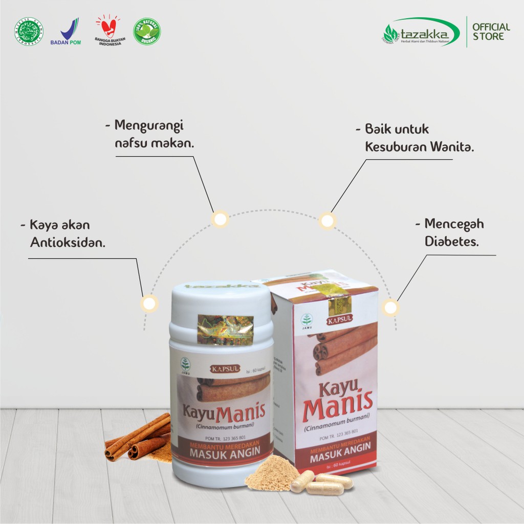 Kapsul Kayu Manis kualitas ekstrak original | Ampuh Atasi Masuk Angin | Alami