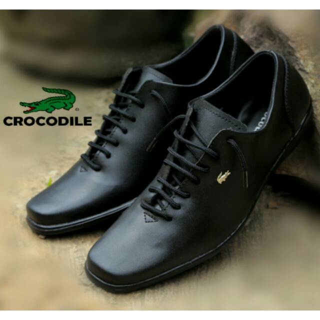 Top Seller☆ Sepatu Pria Crocodile Pantofel Tali Pendek Kulit Swedian Formal Kerja