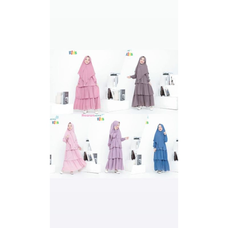 RAYA COLLECTION* Zunaira Syar’I (gamis & khimar) (A23)