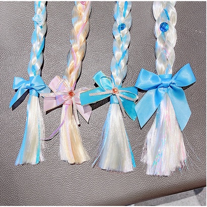 Bando Korea Anak Perempuan Aksen Elsa Frozen Aksesoris Bandana Rambut Palsu Fashion korea style Anak Bayi Lucu bahan import AK124