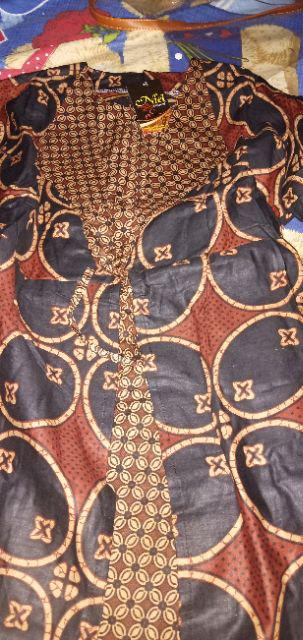 Gamis Batik Jazzy Motif Tenun Songket Tribal Big Size Jumbo Xxl Ld 110 Seragam Batik Kerja Murah