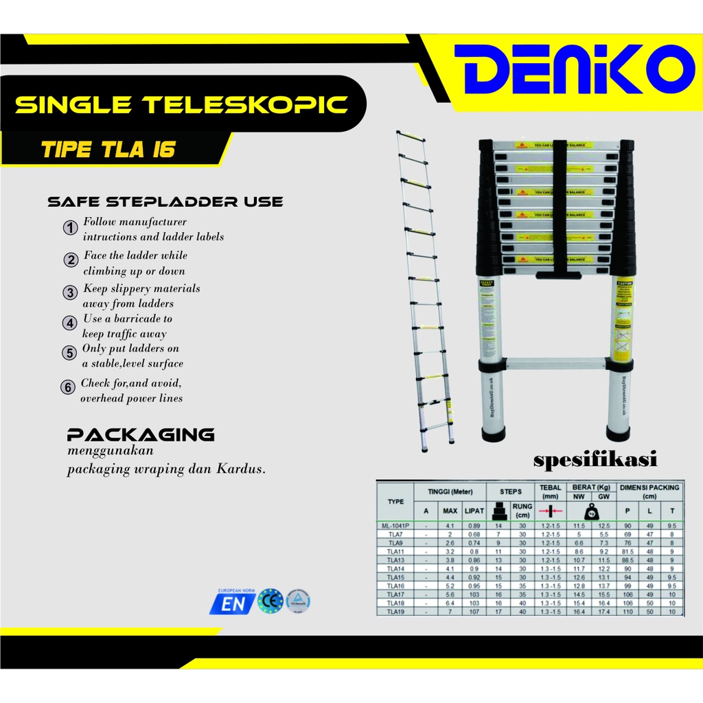 TANGGA TELESKOPIK 5.2 METER