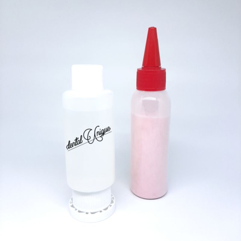 PAKETAN SC LIQUID DAN BUBUK [ BIG ] /LEM GIGI PALSU YANG PATAH / BAHAN PEMBUAT GUSI GIGI PALSU