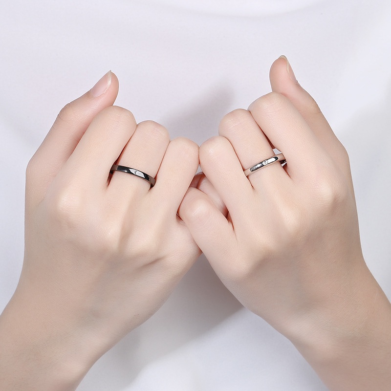 Cincin silver 925 Gaya Korea Italia Untuk Pasanganpriawanita