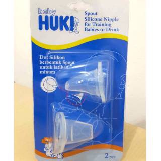 Huki Spout Silicone Nipple Dot Susu Anak Bayi for Training Babies