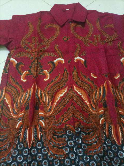 Hem Batik Lengan Pendek Motif Abas