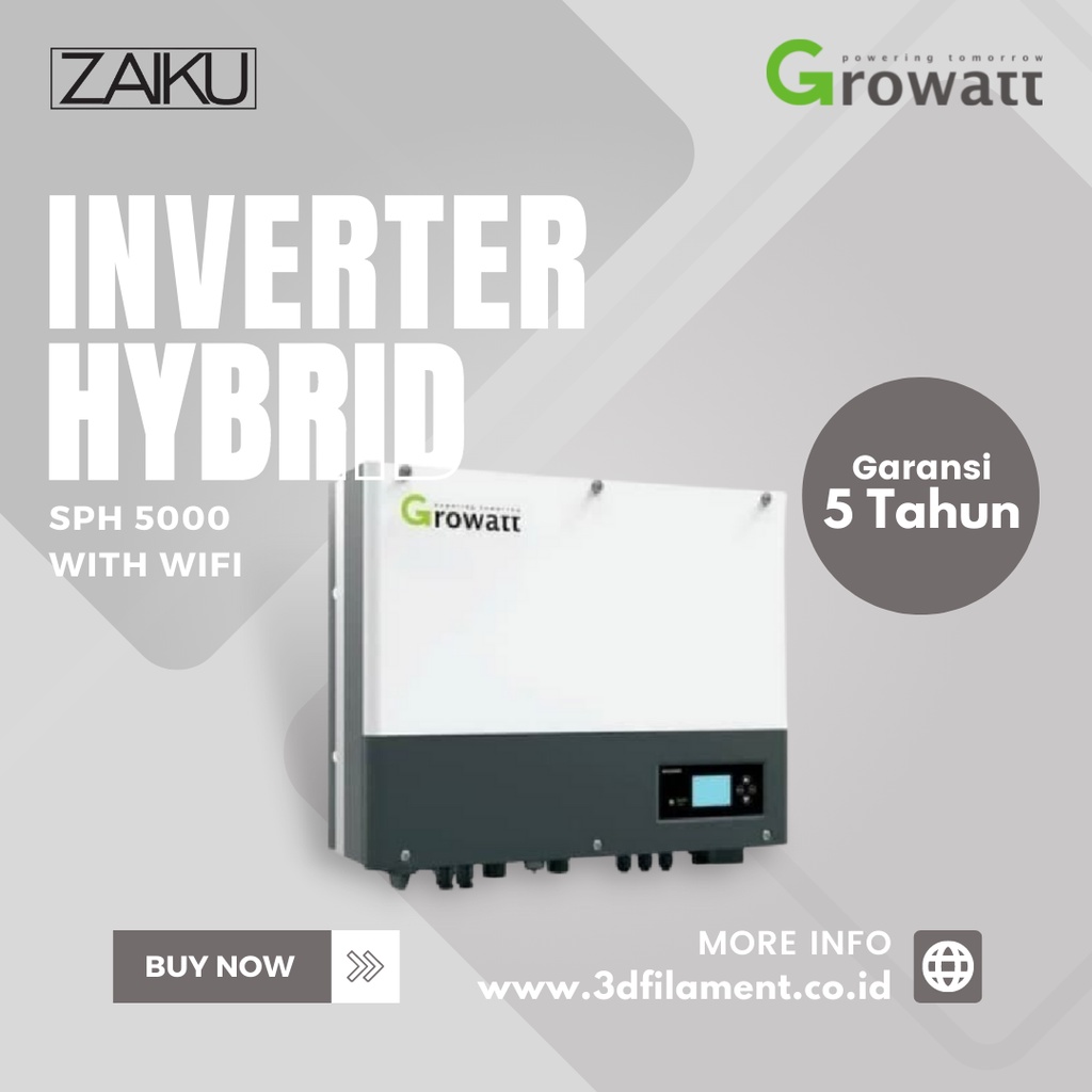 Solar Panel Growatt Inverter Hybrid Dual MPPT SPH 5000 WIFI