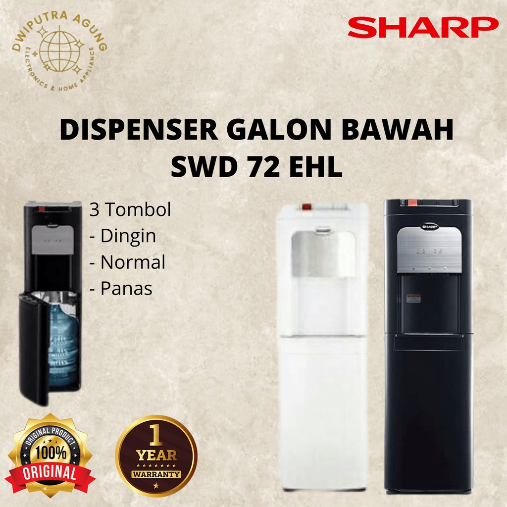 DISPENSER GALON BAWAH SHARP SWD 72 EHL / SWD72 EHL / SWD 72EHL GARANSi