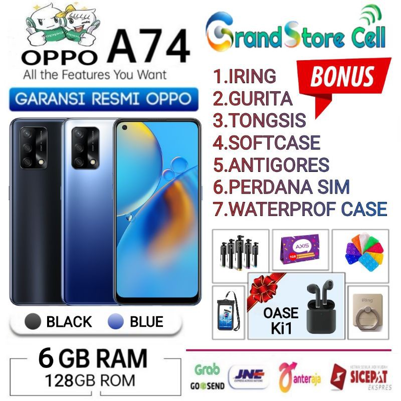 OPPO A74 RAM 6/128 GB GARANSI RESMI OPPO INDONESIA