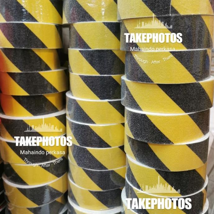 

Anti slip tangga-Safety walk tape-Lakban kasar lantai-Stepnoshing 18m
