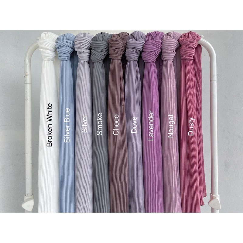 PASHMINA PLISKET LIDI CERUTY FULL 180x75 • PLEATS • PLEATED SHAWL BY ORBELLE