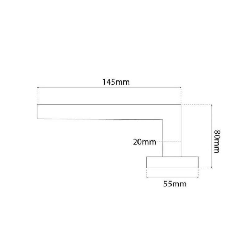 Pintu Gagang / Handle Nobleza Antares SS Rosette Stainless Set