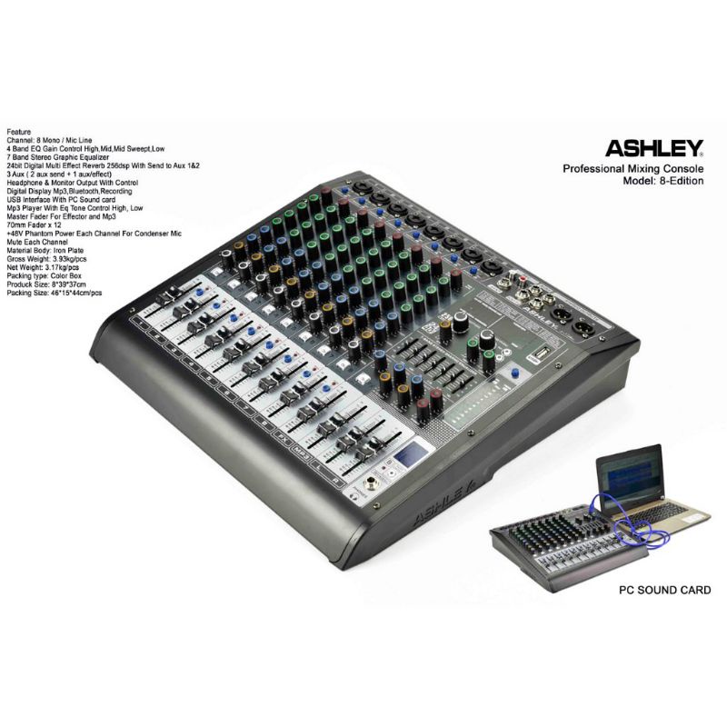 Mixer Audio 8 Channel Ashley Edition 8 Original TERBAIK