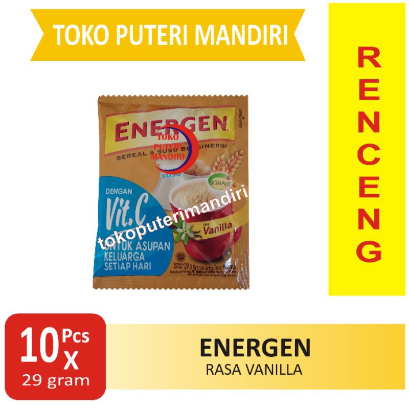 

Energen Rasa Vanilla Renceng isi 10 Pcs