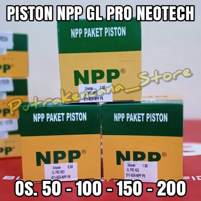 PISTON SEHER KOMPLIT - GL PRO NEOTECH, MEGAPRO [ KEH ] - NPP ORIGINAL