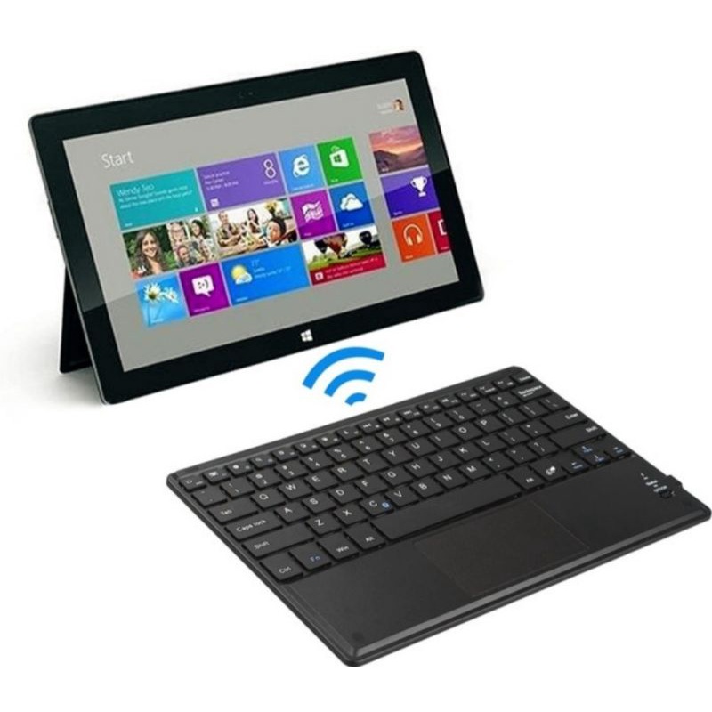 Keyboard Wireless Bluetooth 10 Inch Ultra Slim Dengan Touchpad