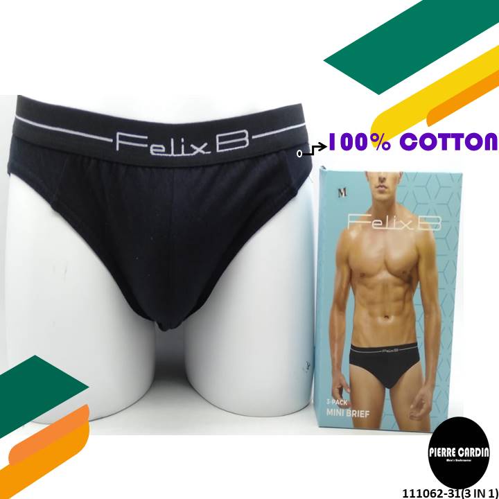[✅BISA COD] FELIX BUHLER MINI ORI PREMIUM UNDERWEAR BRIEF 3IN1 CELANA DALAM PRIA FB 111062-31