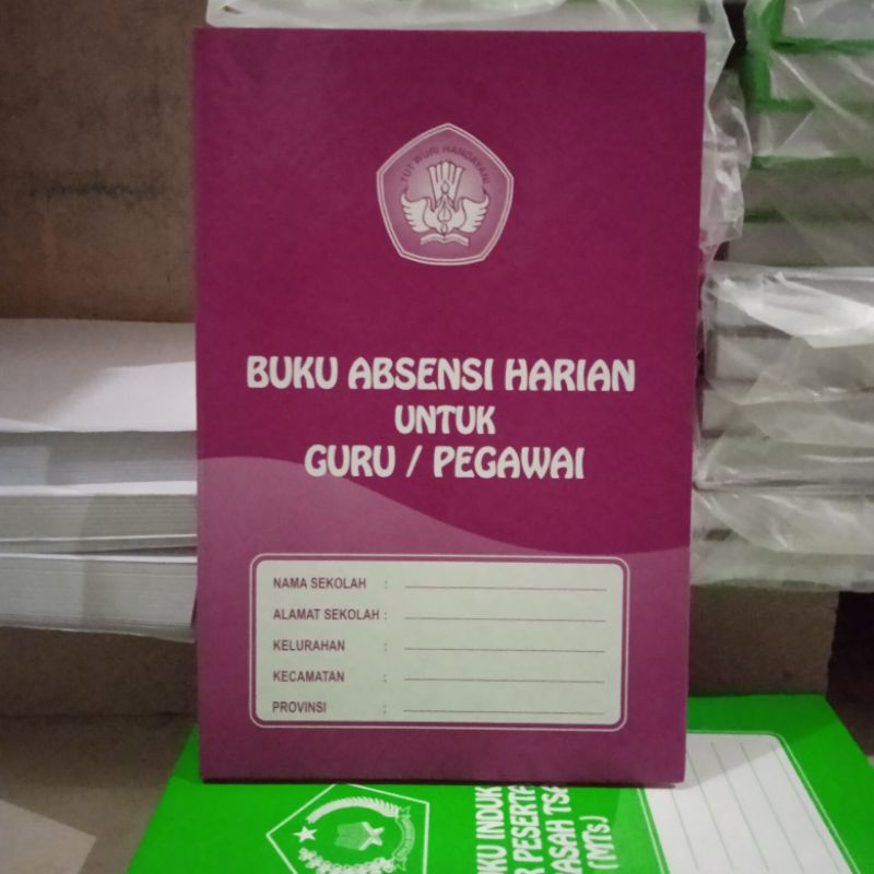 Buku absen harian untuk guru dan pegawai