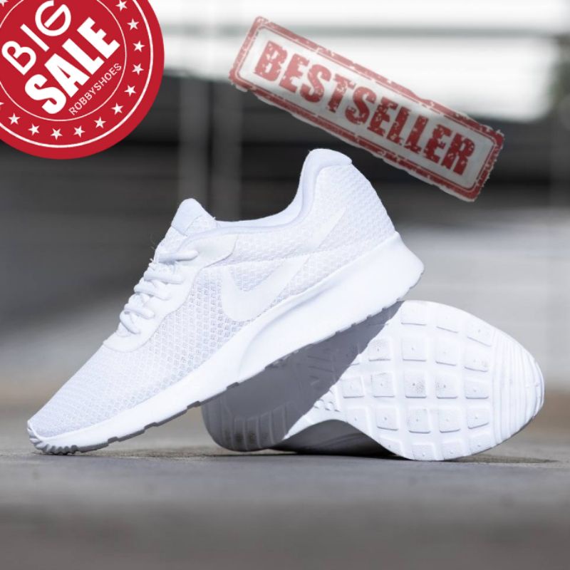 Sepatu Tanjun Full White Original OEM Sneakers Pria / Sepatu Running Pria Dan Wanita