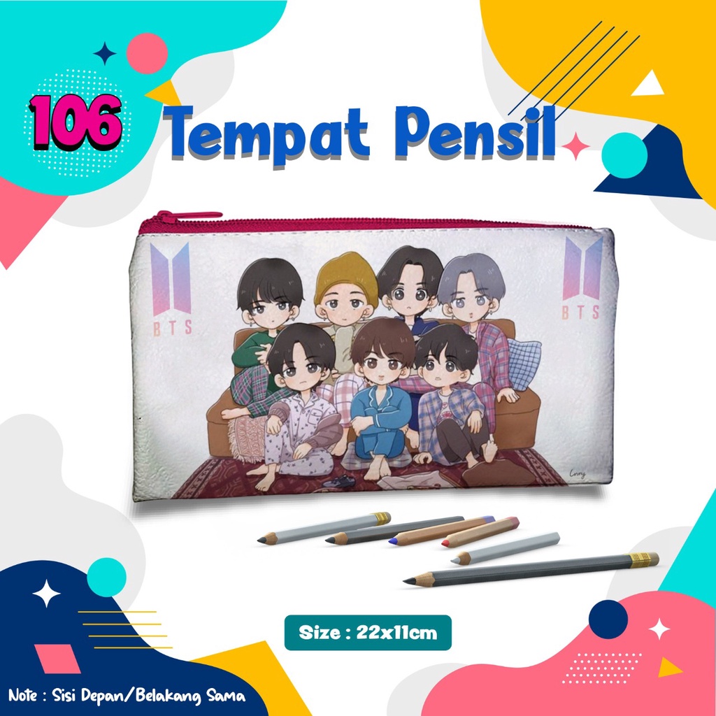 

Tempat Pensil kpop Bts kostak pensil Wadah Dompet Pensil Lucu unik