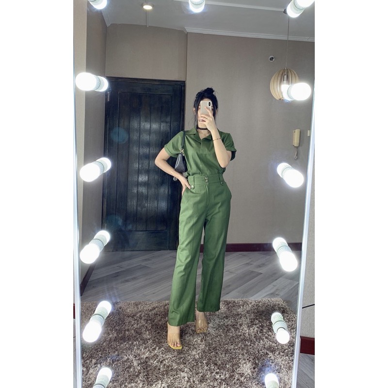 PRILY SET SETLN294 SETELAN CELANA KULOT DAN ATASAN-Army