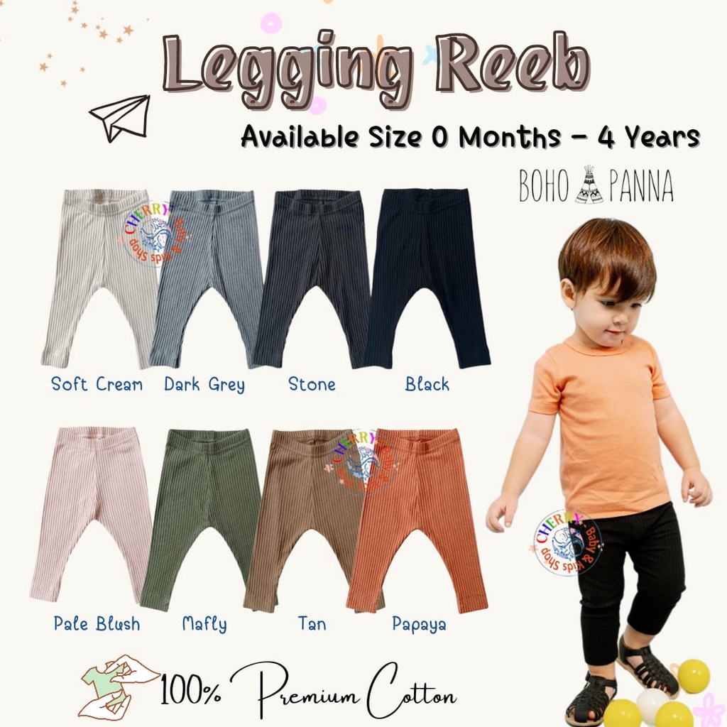 Bohopanna Legging Rib / Reeb 0-4 Tahun Celana Legging Anak CBKS SO