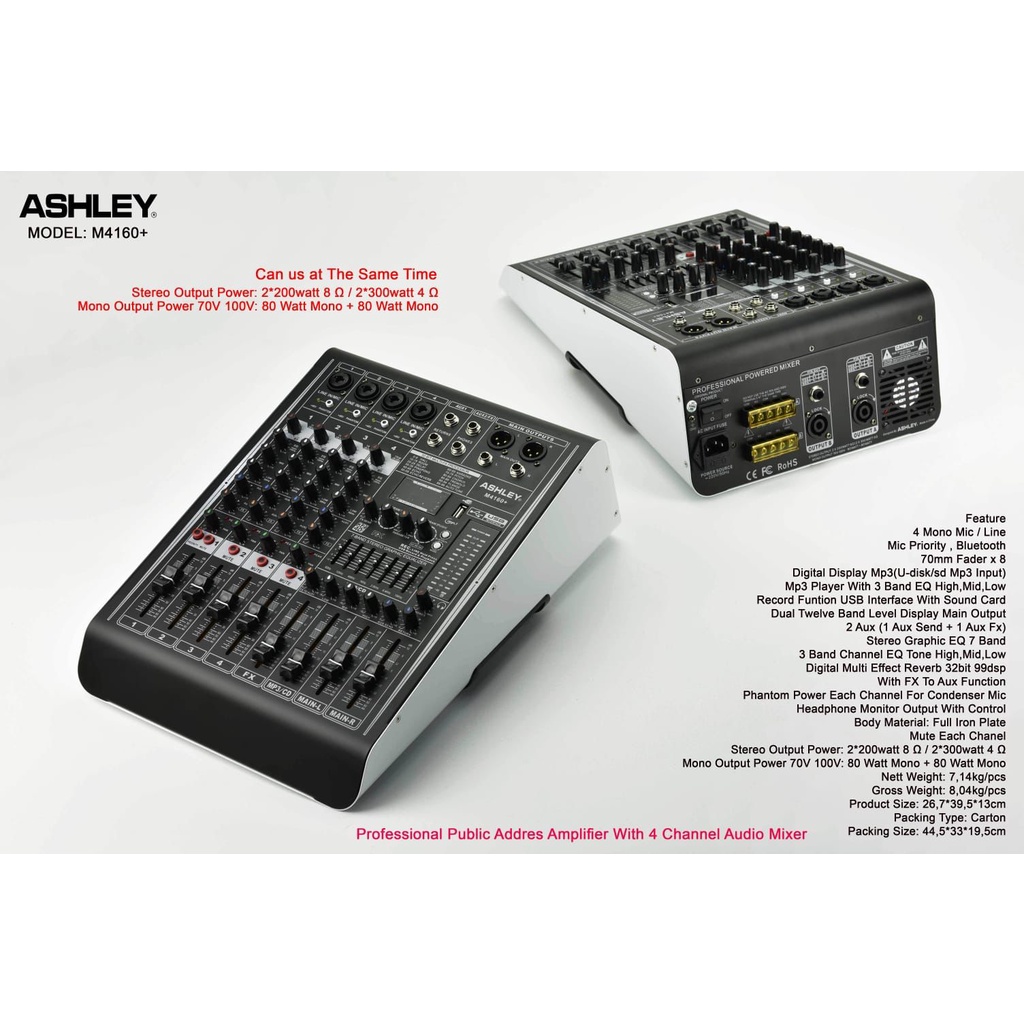 MIXER ASHLEY M4160+/MIXER 4 CHANNEL M4160 PLUS