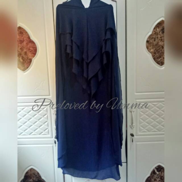PRELOVED KHIMAR 3 LAYER NAVY