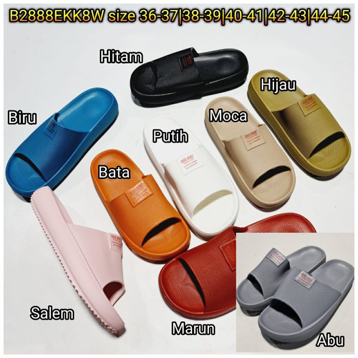 Sandal Selop Casual Klasik Pria Laki-Laki Cowok Dewasa/Remaja Ori HI586 Jelly Bara Bara Wanita Slo